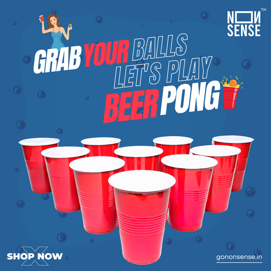 Nonsense Beer Pong Party Glasses