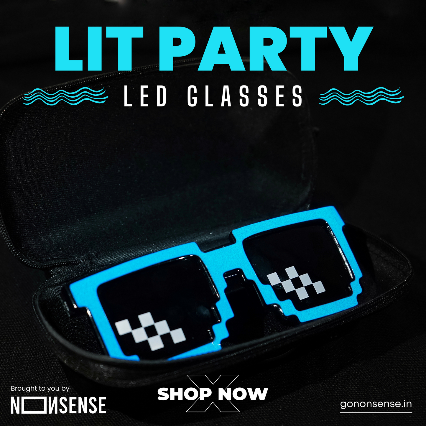 Nonsense LED Wireless Pixel Glow Glasses
