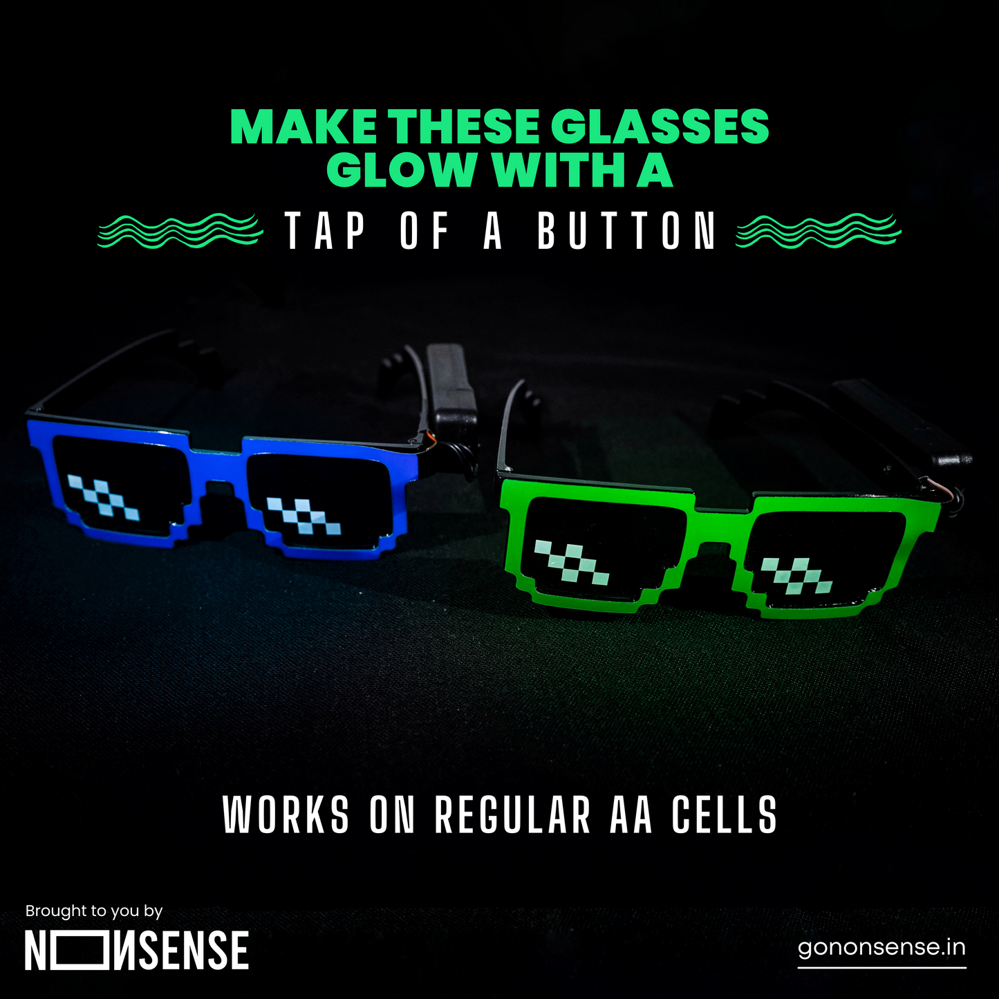 Nonsense LED Wireless Pixel Glow Glasses